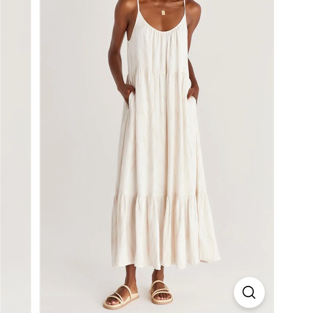 Z Supply Cream Lido Animal Midi Sundress (NWT, Sandstone)